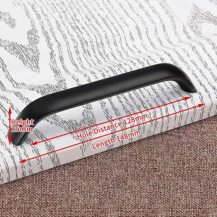 KAK Aluminium Zwarte Kast Knoppen Keukenkast Handgrepen Ladeknoppen Trekt Zwart Meubilair Handvat Kast Hardware