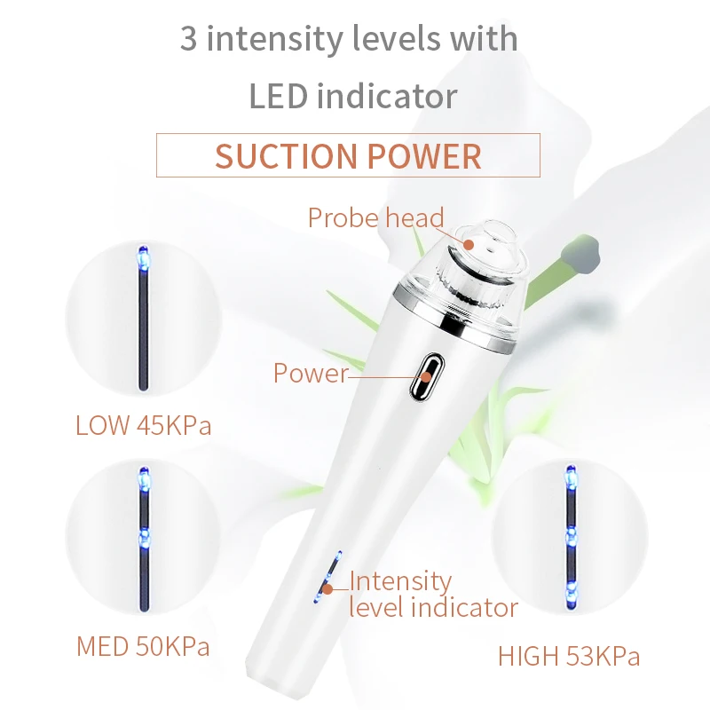 Skin Care Pore Vacuum Blackhead Remover Acne Pimple Removal Vacuum Suction Tool Face Clean Facial Diamond Dermabrasion Machine