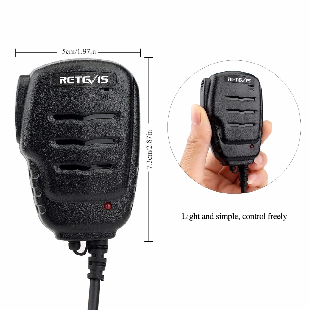 Walkie Talkie Microphone Speaker PTT Mic with 3.5mm Earpiece Jack For Kenwood For Baofeng UV 5R Quansheng UV K5