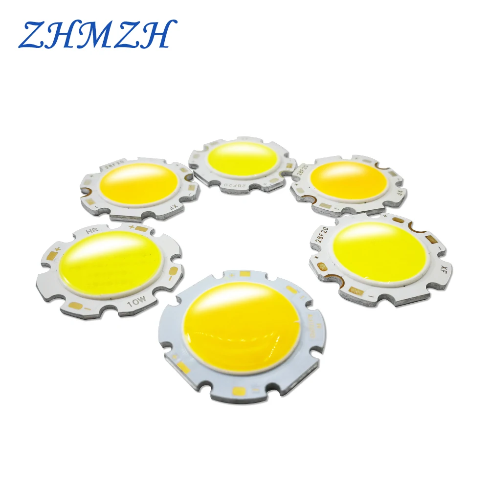 5pcs/lot 3W 5W 7W 9W 10W COB LED Chip Surface Light Source For 20-28MM Downlight & Panel lights Special COB Lamp LED SMD Chips