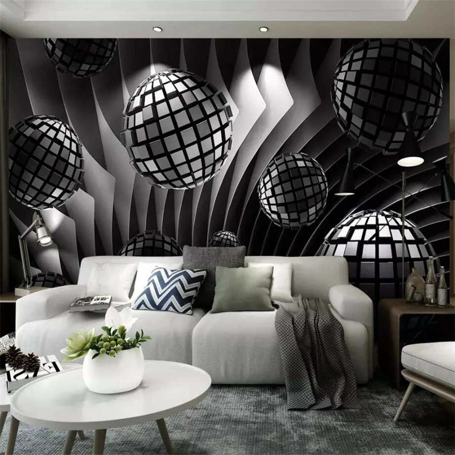 

beibehang papel de parede Custom wallpaper 3d solid wall mural sphere expansion space modern minimalist TV background wall paper