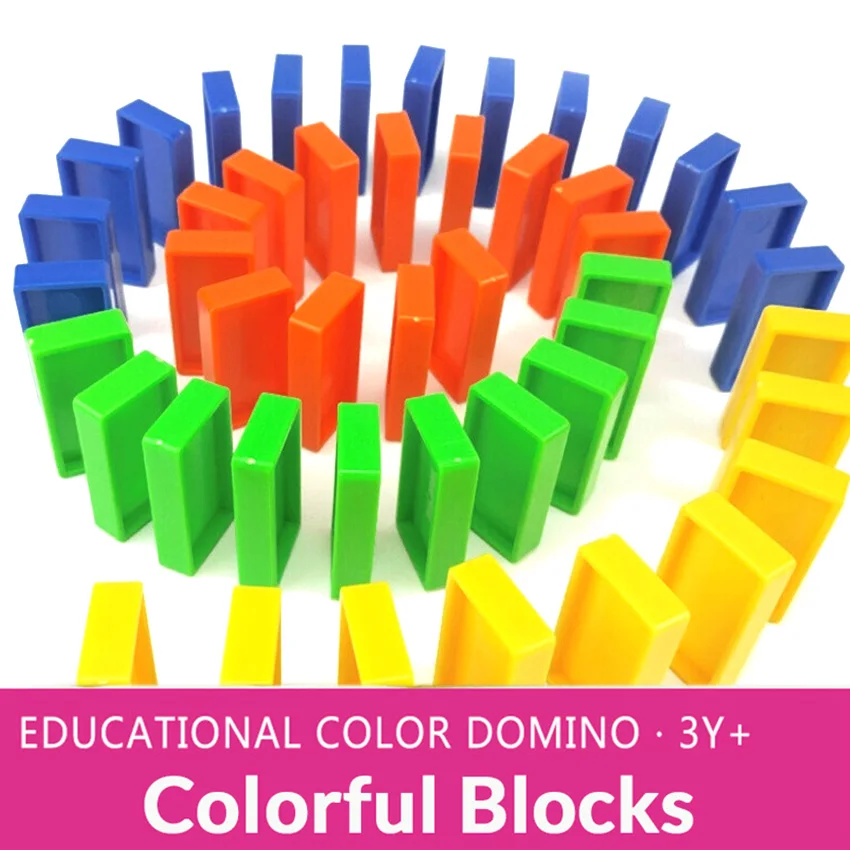 Colorful 120pcs Domino Blocks Elevator Springboard Bridge Catapult dominoes Set manipulative ability Gift toys for children Kids