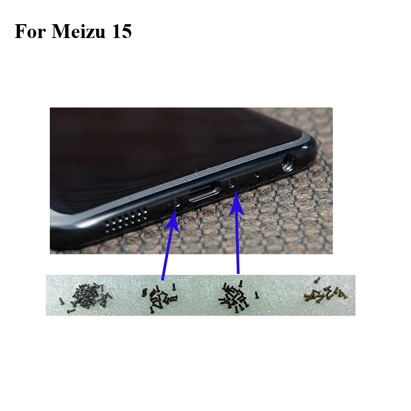 4pcs For mei zu 15 Meizu15 Buttom Dock Screws Housing Screw nail tack For mei zu 15 Meizu15 Phones Screw nail