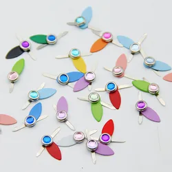 New Mix Color Metal Crystal Brads Rotating Buttons For DIY Album Frame Decor Craft Scrapbooking Embellishment Fastener 60pcs/Lot