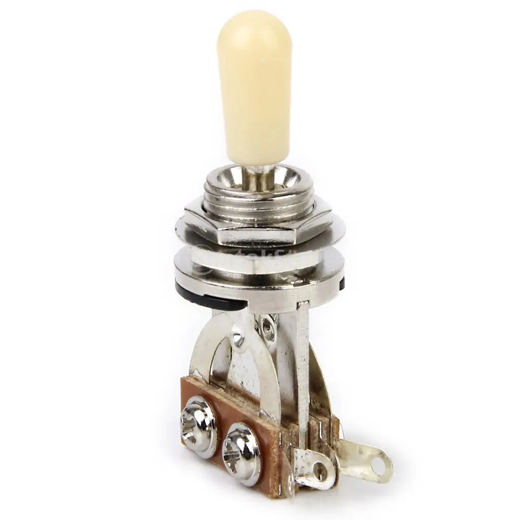 3-way Toggle Switch for Les Paul Electric Guitar - Silver w/ Cream Tip Guitar 3-way Toggle Switch