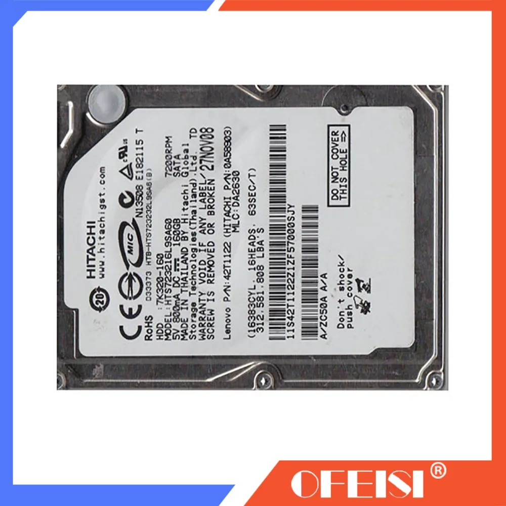 Q6683-67030 NEW Hard Drive Disk Designjet T1100 T1100PS T610 T610 PS 160GB W/FW SATA HDD Q6683-60193 Q6684-60008