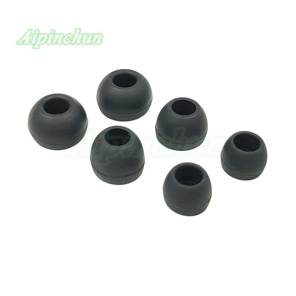 Aipinchun 6Pairs S M L Size Black Silicone Gel Earbud Cushion Ear Pads Covers Tips For In-Ear Earphone Headphone New