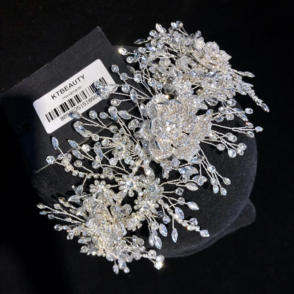 KTBEAUTY-دبوس شعر من سبيكة القصدير الكريستالية للنساء ، أربطة رأس ، ملابس شعر ، مجوهرات شعر ، إكسسوارات ، موضة ، عصرية ، تصفيات #3