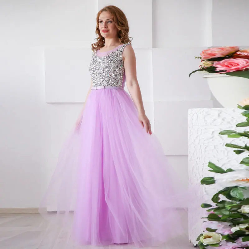 Vestido elegante De fiesta para madre De la novia, traje con cuentas De cristal, fajas De tul con abalorios, novedad