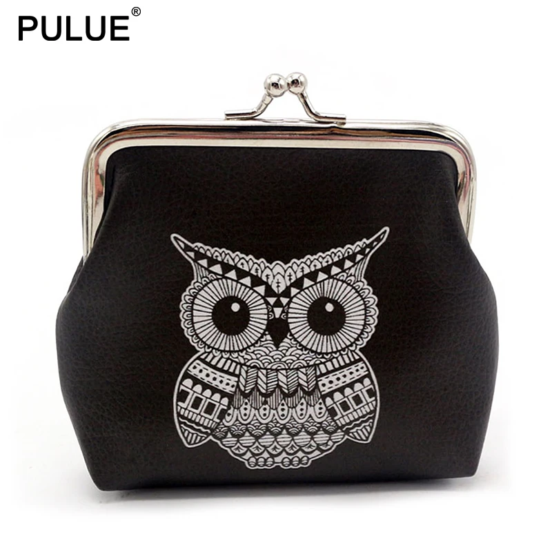 Cartoon Small Wallet PU Leather Owl Pattern Coin Purses Female Change Money Pouch Cosmetics Case Key Card Holder Handbags Purse