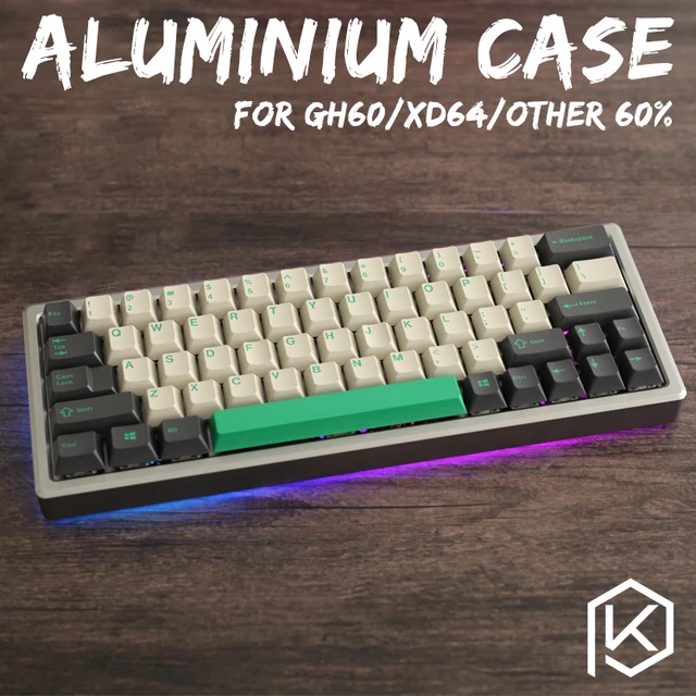 Anodized Aluminium case for xd60 xd64 60% custom keyboard acrylic panels  acrylic diffuser gh60 xd64