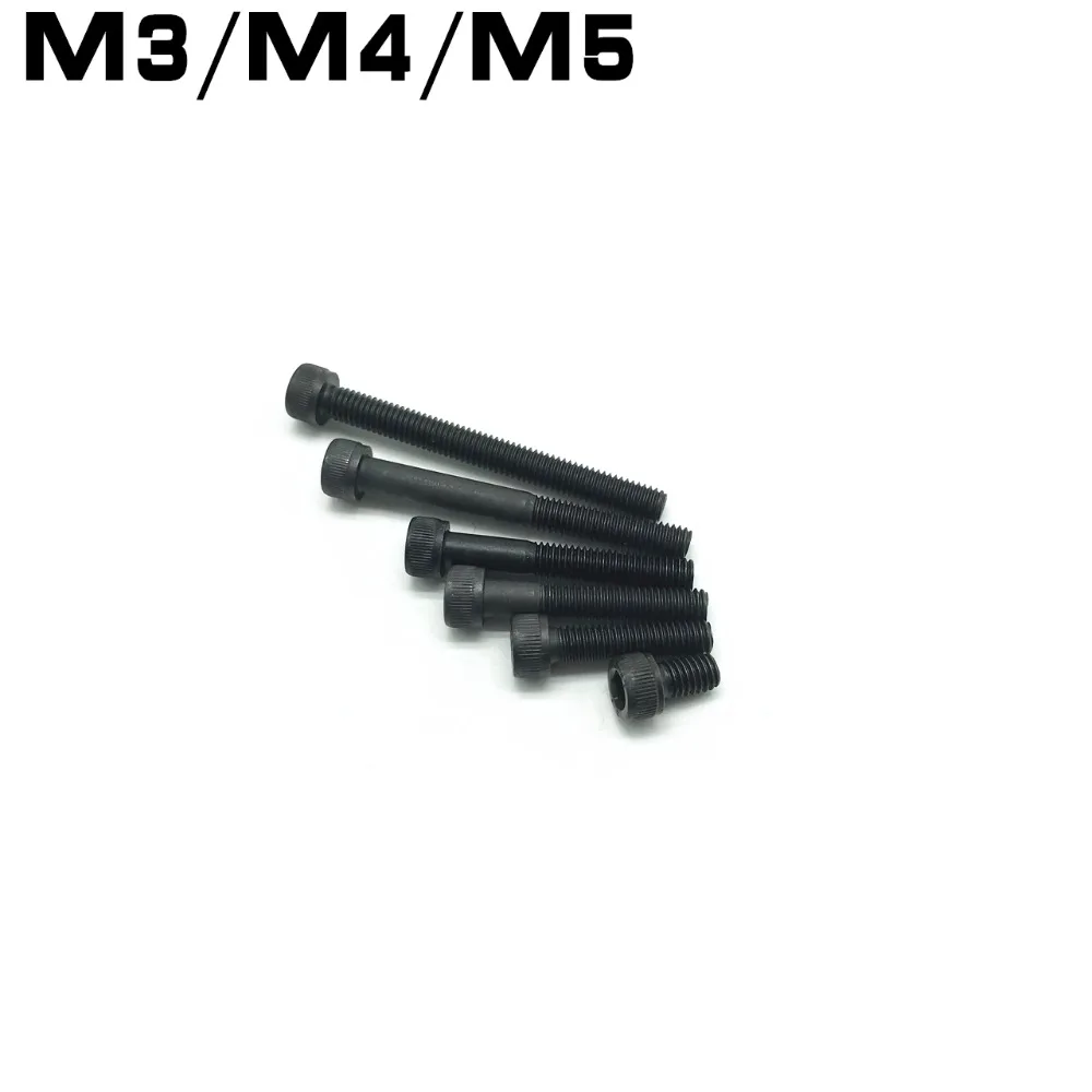 

20PCS M3 M4 M5 DIN912 12.9 Grade Alloy Steel Allen Hex Socket Cap Head Black Screw Bolt Furniture Fastener High Quality