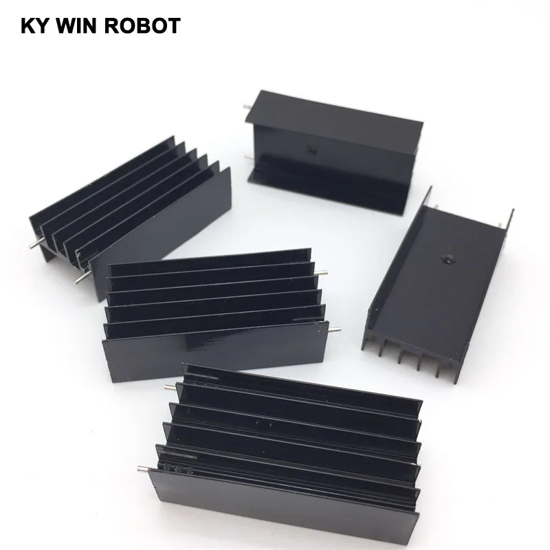 Aluminium TO-220 Kühlkörper TO 220 Kühlkörper Transistor Kühler TO220 Kühler Kühlung 23*16*50MM mit 2 Pins 5 stücke – Detail 6