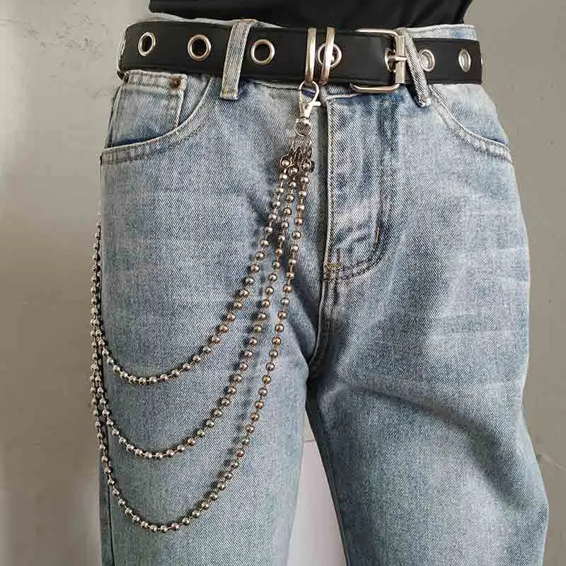 Ball Metal Trousers Chain For JeansMen Wallet Belt Chain Fashion Jewelry For Men Women Trinket