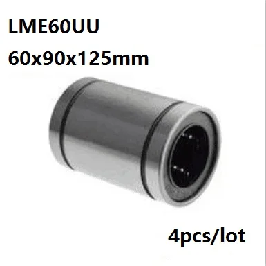 

4pcs/lot LME60UU LME60 60x90x125mm Linear motion bearings bushings for CNC router parts 60*90*125mm