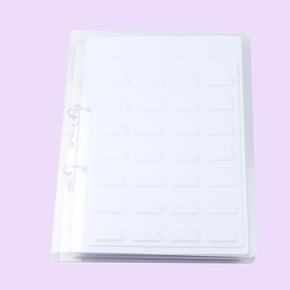 70pairs White Eyelash Storage Book Makeup Display Container Eyelashes Sample Catalog Grafting Eyelash Eyelashes Display Card