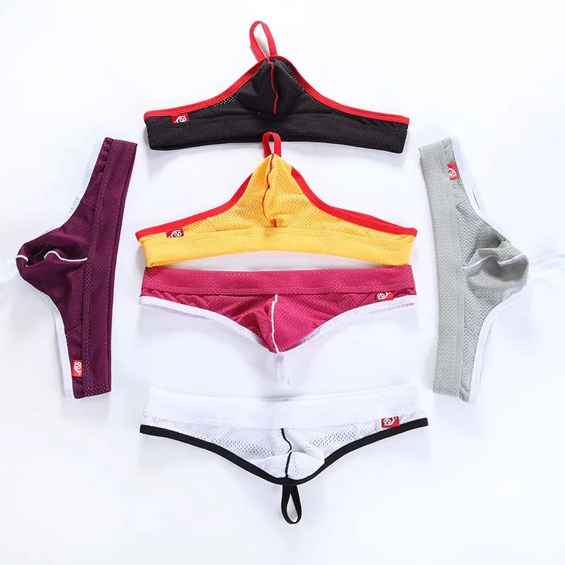 WJ Tangas Hombre Man Transparent Jockstrap Sexy Gay Men Underwear Nylon Mens Thongs And G Strings Homme Erotic Underwear For Men