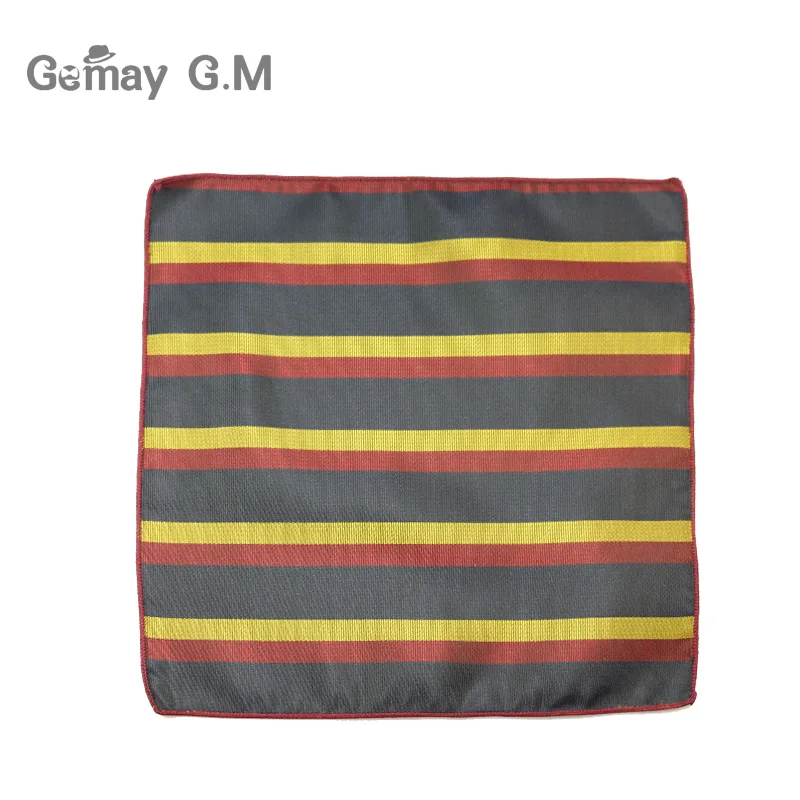 Men\'s Suits Polyester Handkerchiefs Woven Floral Pocket Square Hankies Chest Towel Formal Striped Wedding Pockets Square Hanky