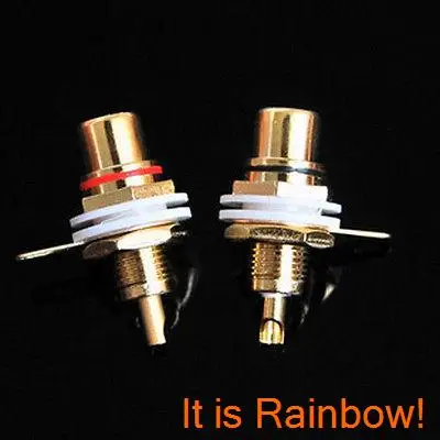 

2pcs AMPS Gold RCA Connector Femail Chassis Sockets