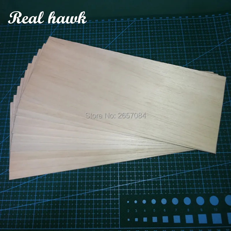 10 SZT. Arkuszy Drewna Balsy AAA 300x100mm, 0,75-10mm 10 Grubości do Samolotów/Łodzi RC DIY, Gotowe do Cięcia Laserowego Niebielone Modele Samolotów