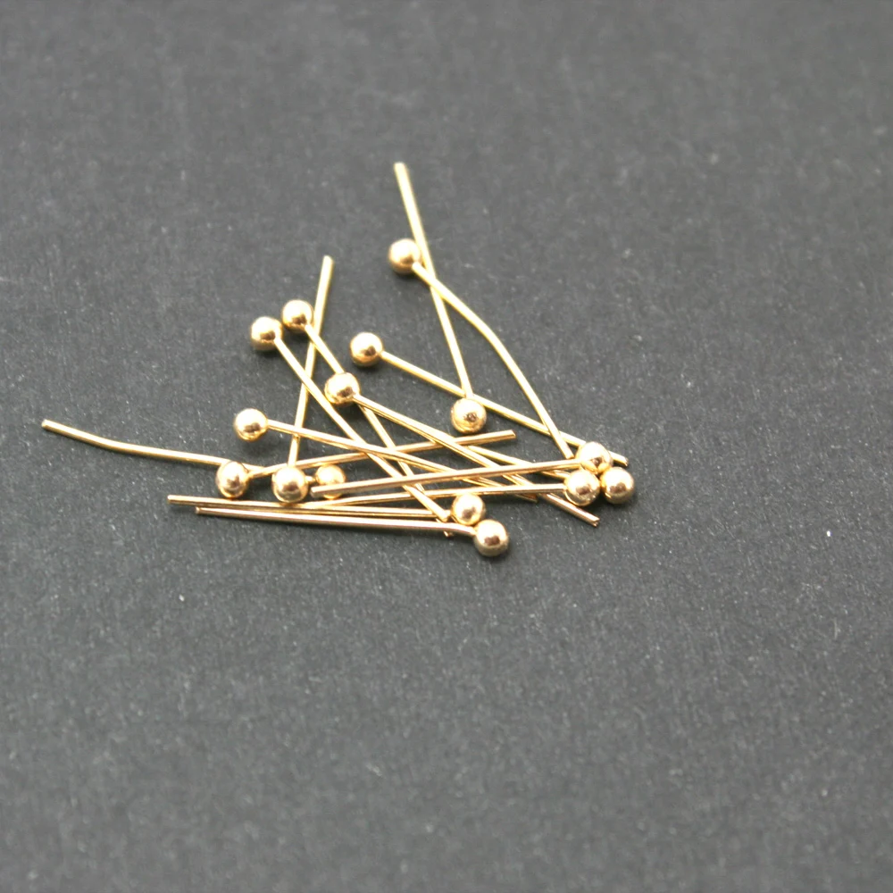 Hot moda około 100 sztuk/partia KC złoty kula miedziana pin 16mm FZD003-19