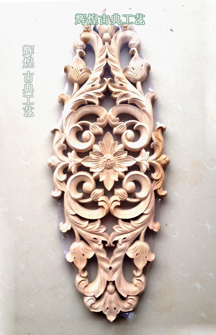 Dongyang wood carving fashion corners applique gate flower wood shavings carved furniture flower bed wood 146 derlook