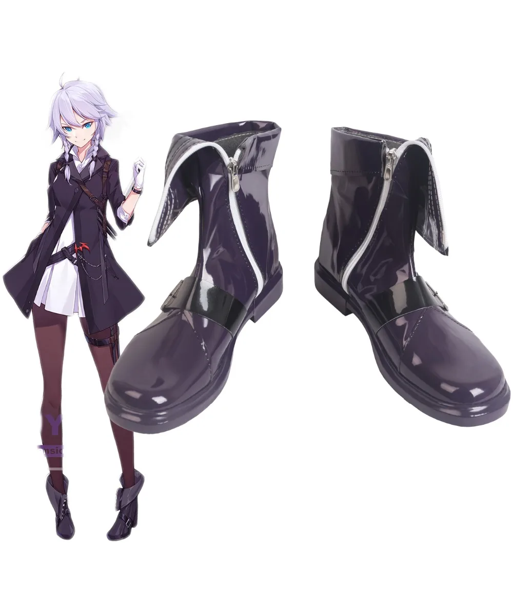 Izayol Sakuya Boots Cosplay Touhou Project Izayol Sakuya Cosplay Boots Purple Shoes Custom Made Any Size