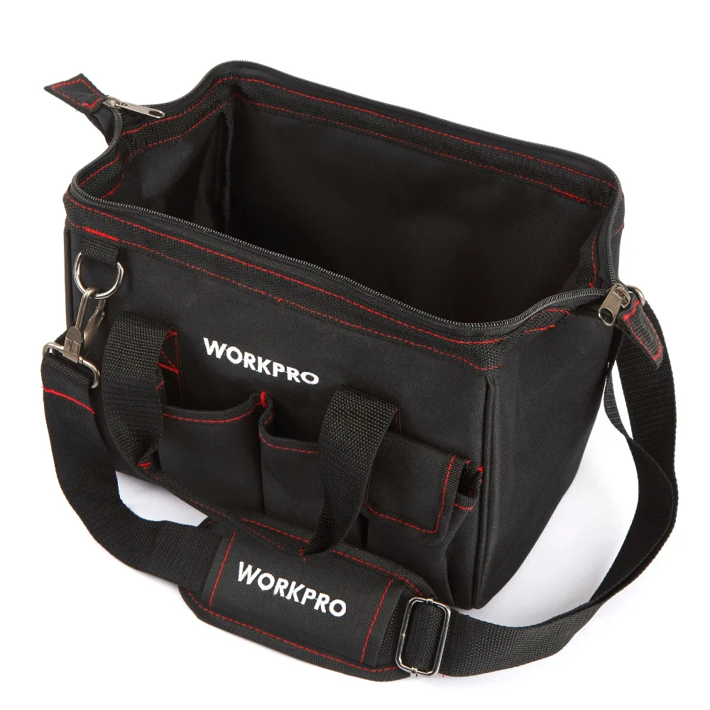 WORKPRO-Bolsa de herramientas para electricista, bolso impermeable multifuncional para viaje, Kits de herramientas portátiles, 12 pulgadas/30cm