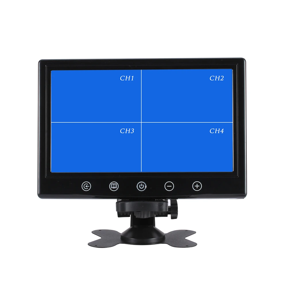 9 Inch QUAD Display Screen CCTV TFT-LED Monitor with Metal Shell BNC VGA Connector for PC Multimedia Monitor Display Microscope