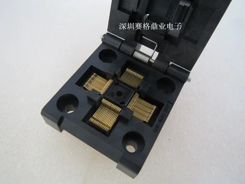 

IC51-0644-1972 QFP64 TQFP64 0.4mm Burn-in Socket gold plating IC testing seat Test Socket test bench