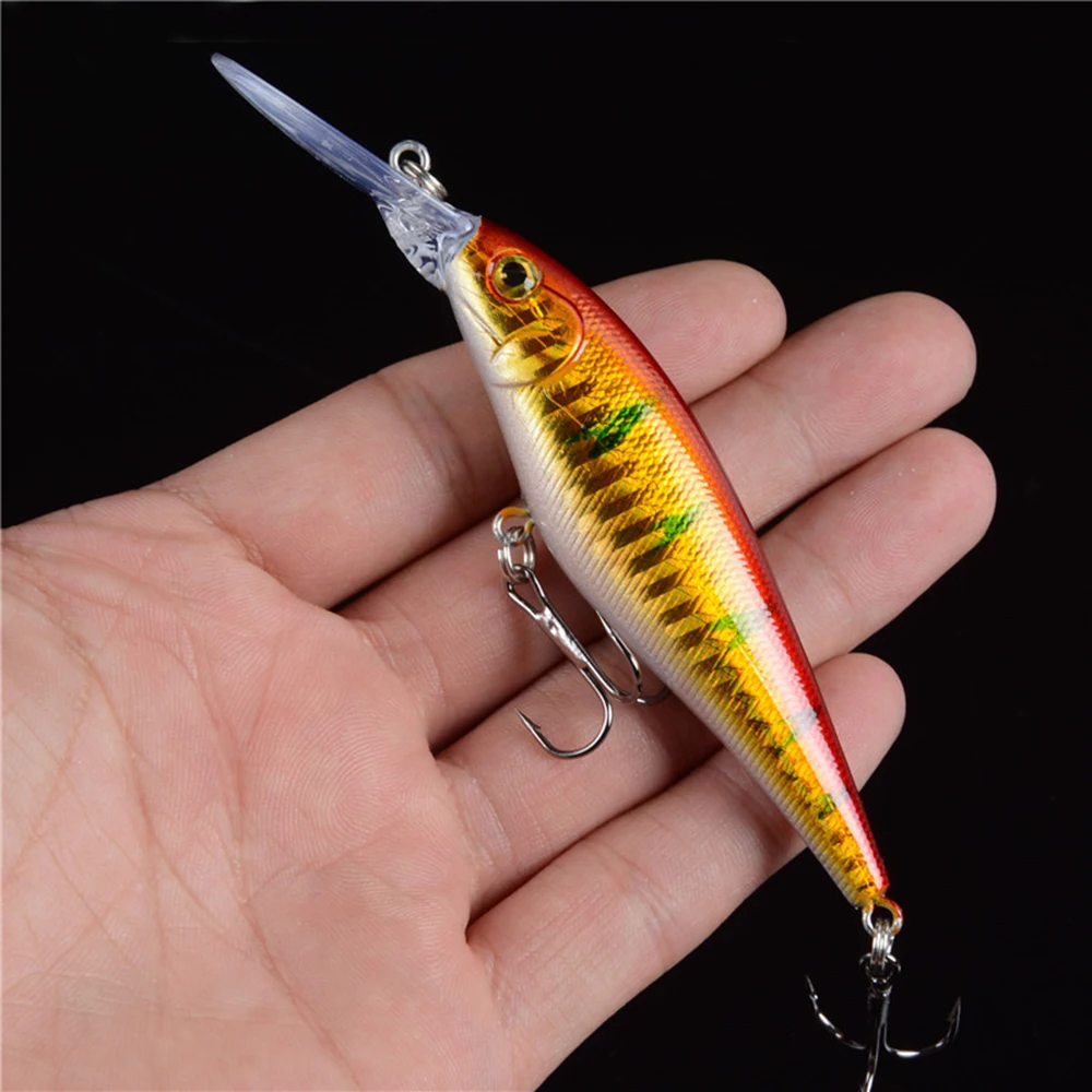 Hercules 10PCS Minnow Fishing Lure 11cm 10.5g Wobblers artificiali esche in plastica dura immersioni 2.5-4m Pesca Fish Wobbler Tackle