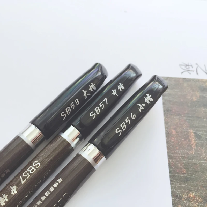 3 Pz/lotto Le Parole di Apprendimento Giappone Materiale Pennello Penna di Calligrafia Per La Firma Cinese Art Marker Penne Materiale Scolastico di Cancelleria