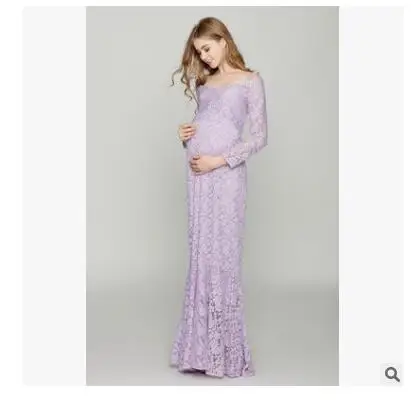 New maternity photography props Maternity gown Lace Maternity Dress Fancy shooting photo summer pregnant dress Plus