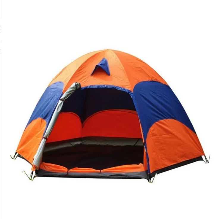 EL INDIO Super large double deck six corner tent 5-8 people camping Mongolia bag outdoor camping Four Seasons General SY031