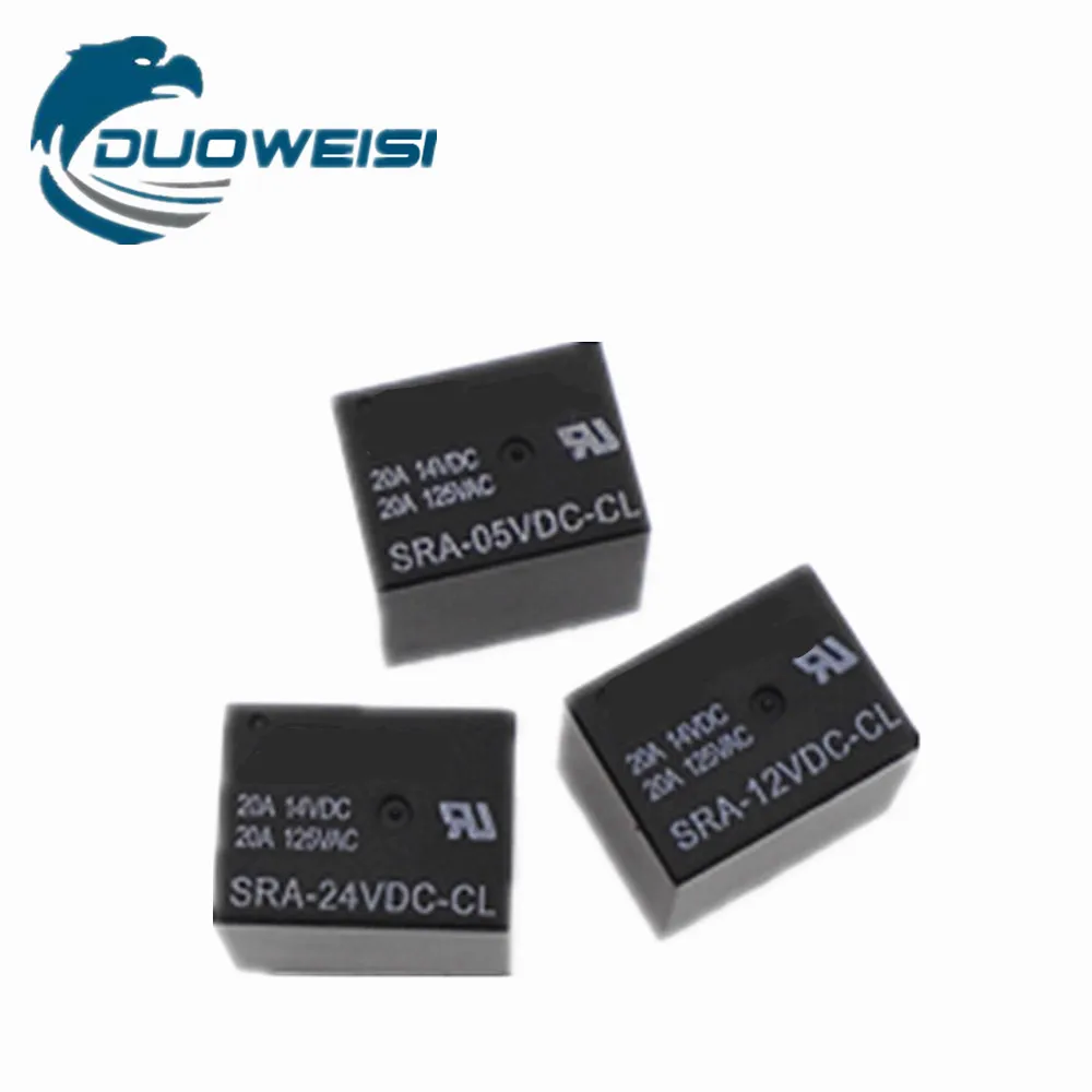 릴레이 SRA-05V 12V 24VDC-AL-CL T74 4 핀 5 핀 20A 06VDC