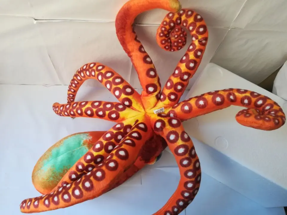 대형 시뮬레이션 문어 봉제 장난감, 부드러운 인형 던지기 베개, 생일 선물, W1819, 50cm
