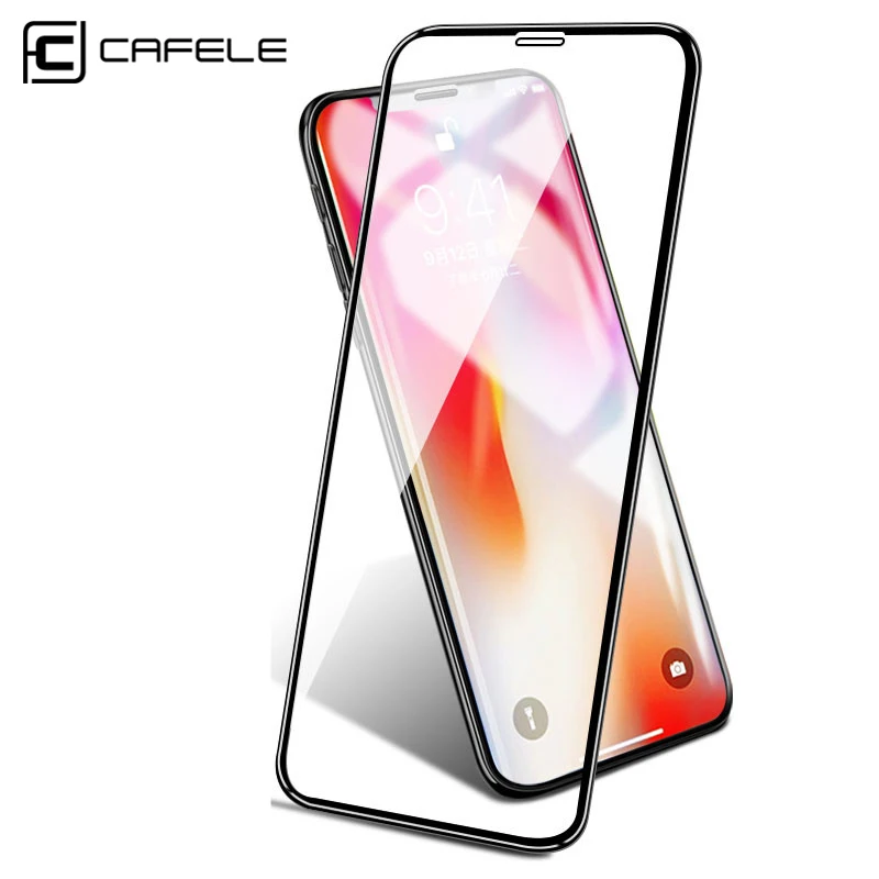 CAFELE Full Coverage Screen Protector For iPhone X XR XS Max 12 Pro Max 4D Tempered Glass For iPhone 11 pro max HD Clear Protect