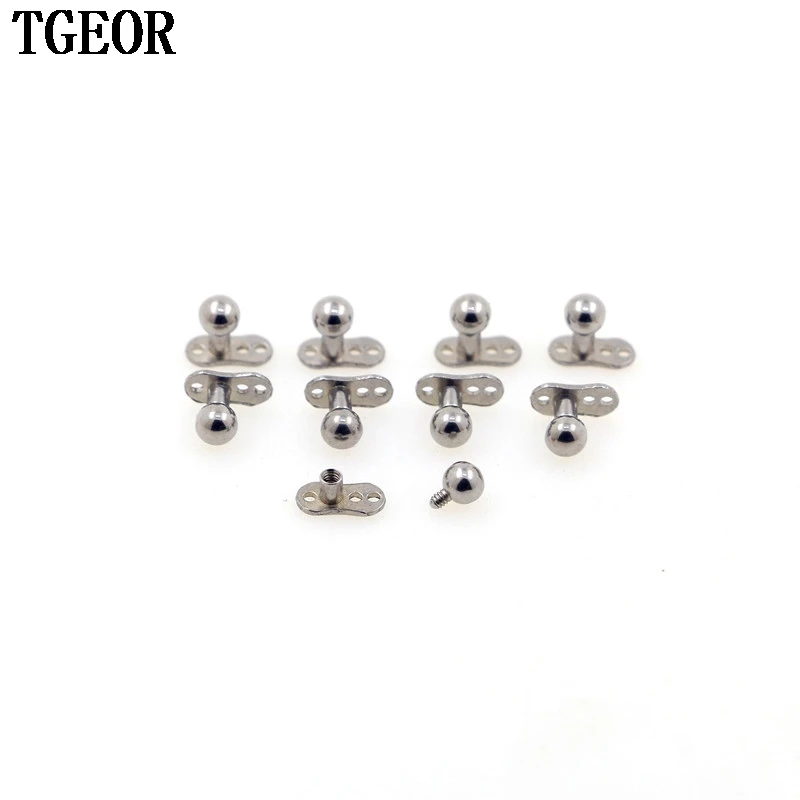 free shipping 30pcs 14G plain ball flower micro Dermal Anchors Skin body Surface piercing retainers hide it jewelry NICE