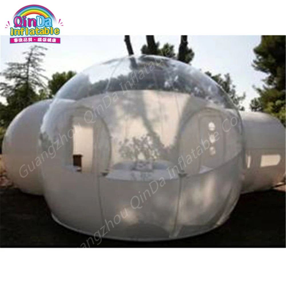 2 Rooms Inflatable Bubble Tent Family Use Transparent Camping Tent For Outdoor Camping