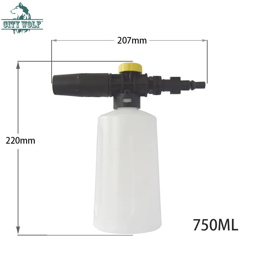 750ml Snow Foam Lance Foam Gunfor Kolner High Pressure Washer Soap Bottle Car Floor House Cleaning Car Accessories