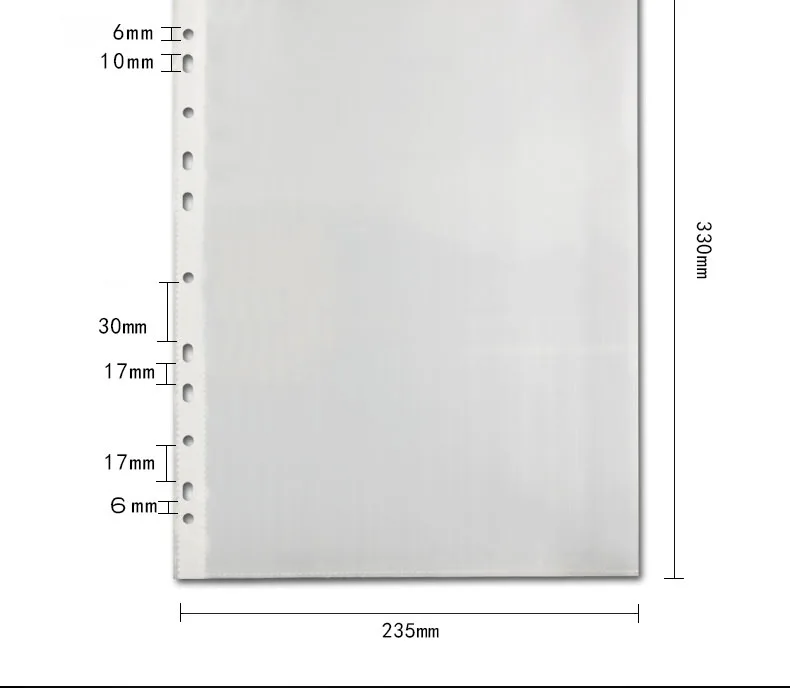 clear transparent PVC PP inserts pockets 10 sheets for card