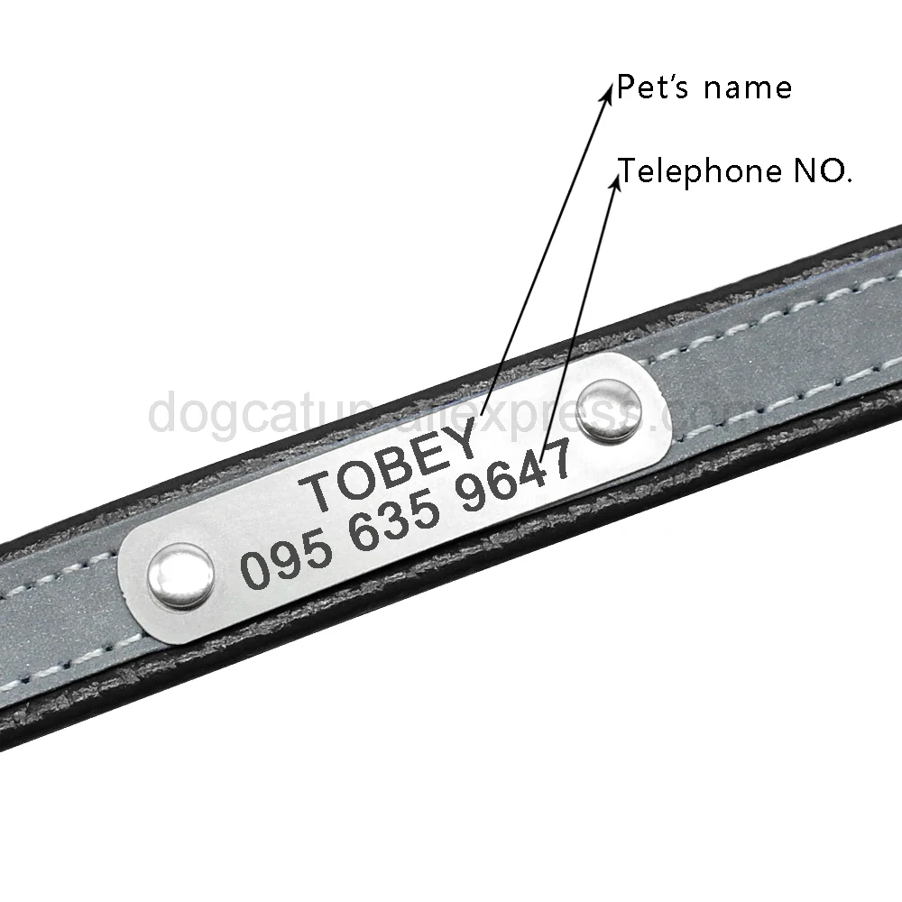 Reflective Pet Collar Engraving Cat ID Tag Quick Release Cats Collars Customized Necklace For Pets Dog Laser Engrave Dog Necklet