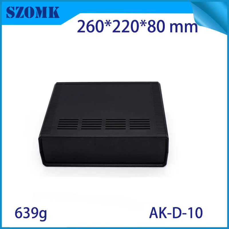 1 Piece 260*220*80mm hot selling desktop plastic enclosure electrical plastic housing for power supply abs equipment enclosure