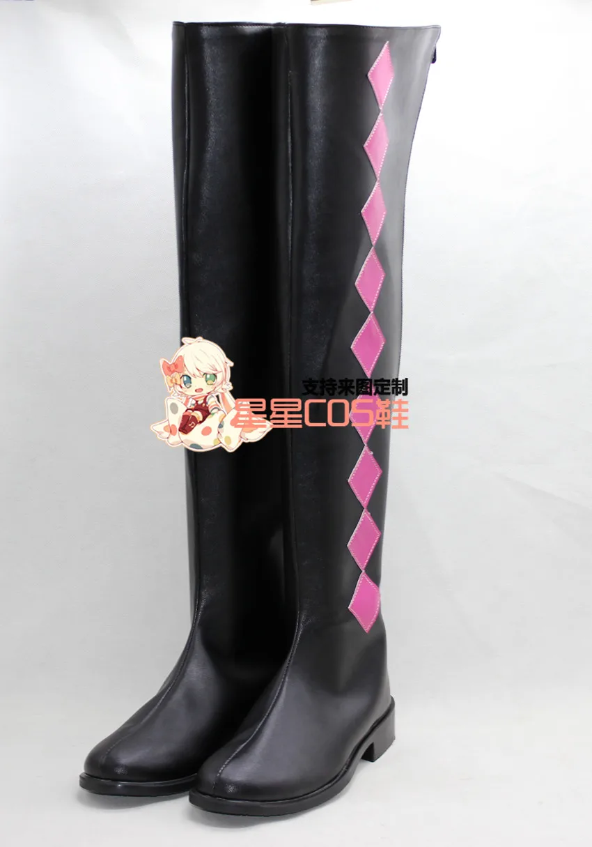 

Puella Magi Madoka Magica Akemi Homura Black Pink Cosplay Shoes Boots X002