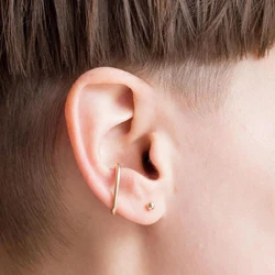 925 Silver Fake Clip Earrings Gold Filled Jewelry Handmade Fake Piercing Ear Cuff Gold Brincos Oorbellen Earrings For Women