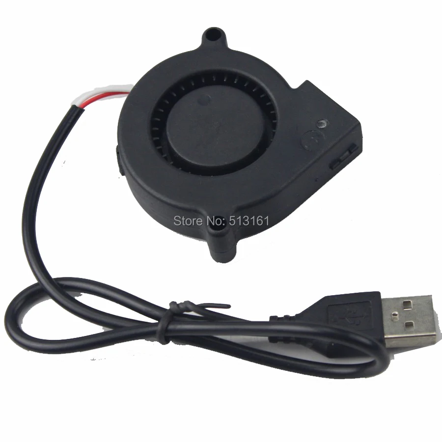 100pcs/lot Gdstime 5V USB 50mm 5015 50x50x15mm DC Blower Turbo Fan for Computer Case Cooling