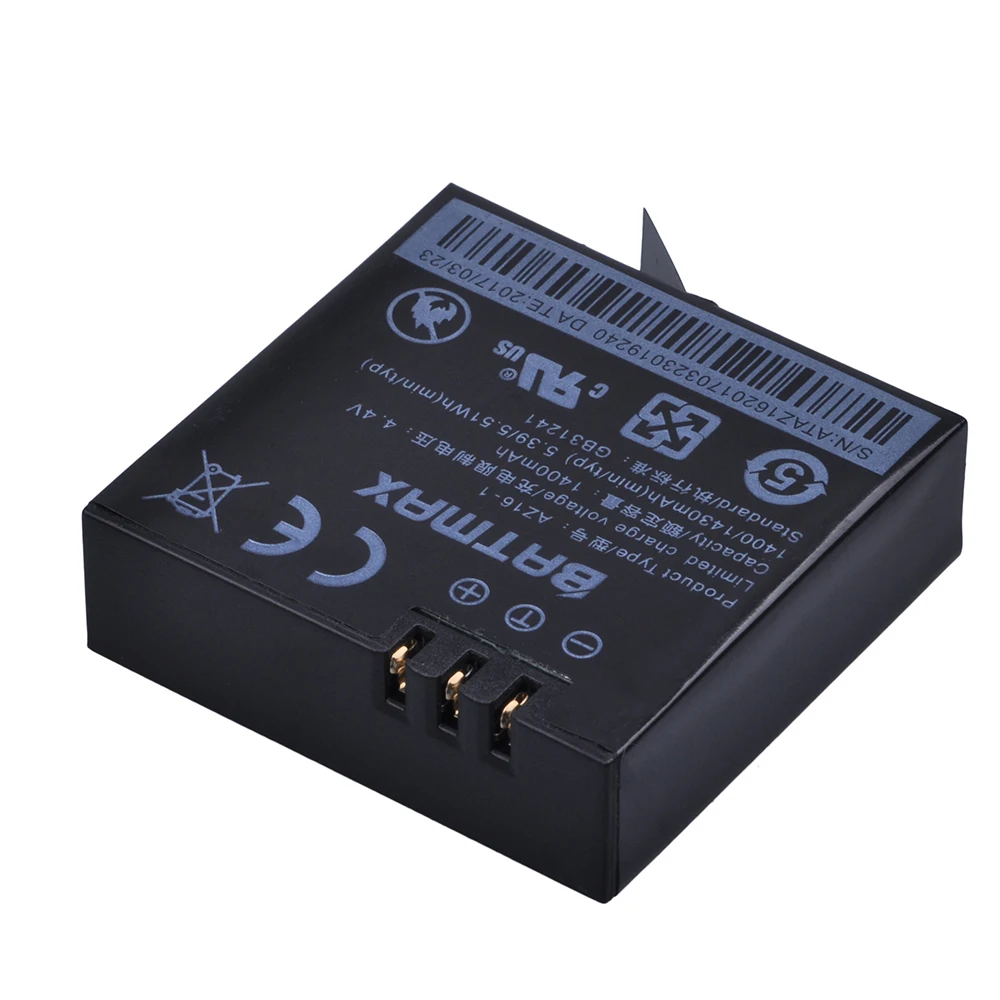 4x1400 мАч аккумулятор для оригинальных Xiaomi Yi II Xiami yi 4k Yi Lite батареи + LED USB 3 слота зарядное устройство для экшн-камеры Xiaoyi