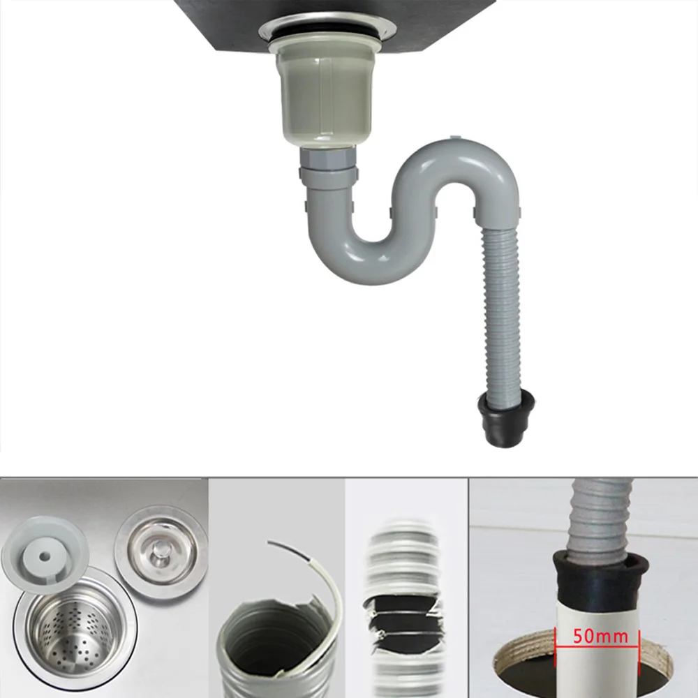 Talea 114Mm/110Mm Flange Kit Drainase Wastafel Dapur Fleksibel Flume dan Filter Pengganti Set Saringan Pengering Dapur Z6001C040