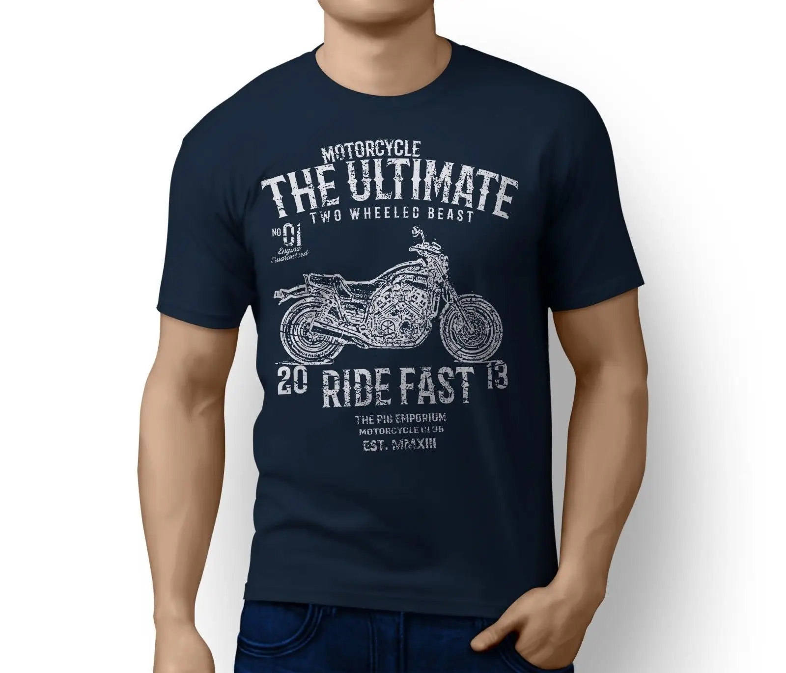 2019 Newest Fashion Ultimate Japan Motorbike VMAX 1200 Full Power Old School Inspired Motorcycle Art T-shi