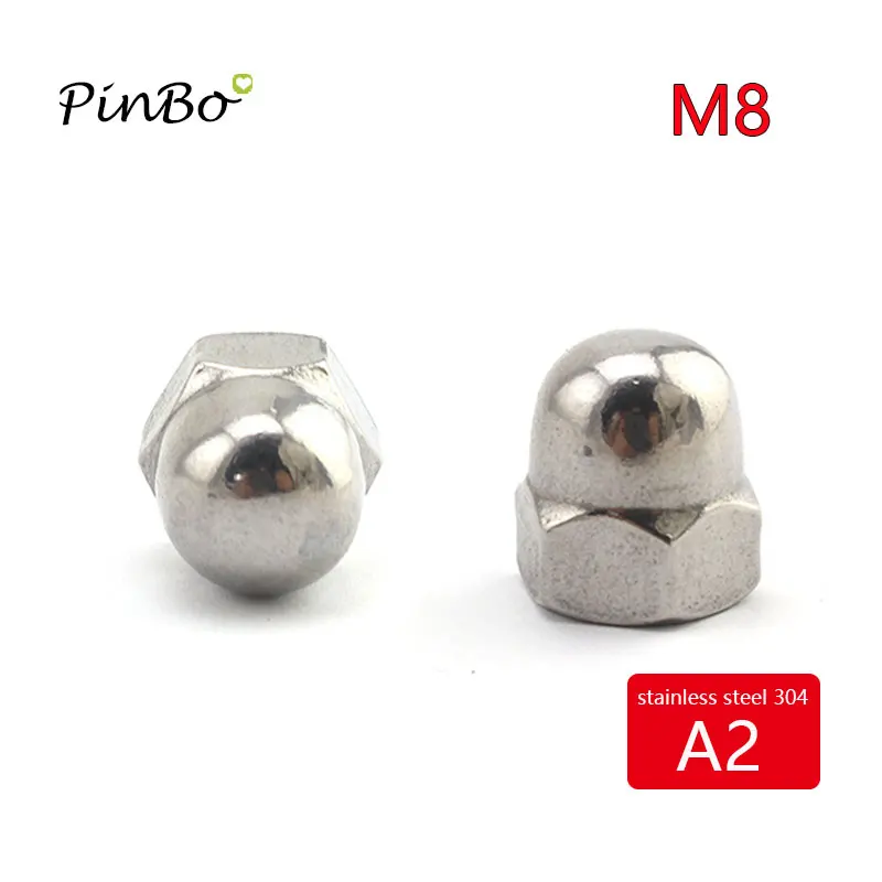 20pcs M8 Hexagon Domed Cap Nuts Acorn Nut DIN1587 Stainless Steel 304